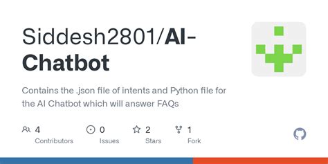 The chatbot will be trained on the dataset which contains categories (intents), pattern and responses. . Intents json file for chatbot github